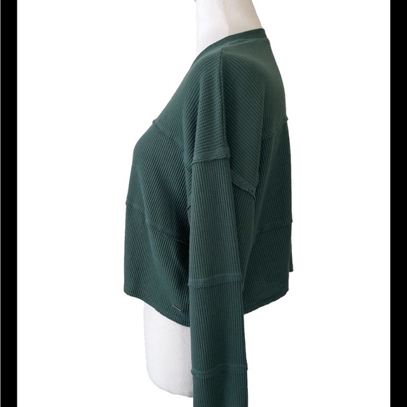 Hollister Must Have Collection Green Thermal Oversized Crop Top XS - Picture 6 of 6